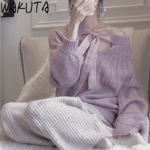 wakuta 2020 lace up fairy sweater women autumn winter temperament wind simple design knitted pullovers girls mall match h1211, White;black
wakuta 2020 lace up fairy sweater women autumn winter temperament wind simple design knitted pullovers girls mall match h1211, White;black