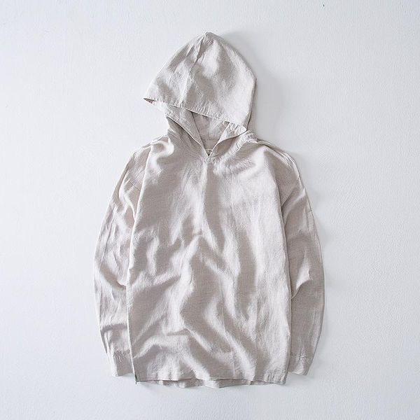 spring model men's linen hooded shirt youth simple plain straight pullover kg-244, White;black
spring model men's linen hooded shirt youth simple plain straight pullover kg-244, White;black