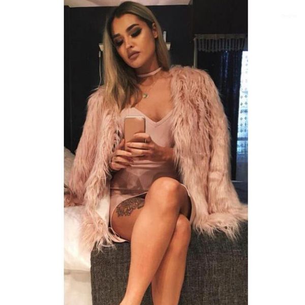 nice women elegant faux fur jacket v neck long sleeve female outerwear autumn winter warm fluffy hairy long style overcoat1, Black
nice women elegant faux fur jacket v neck long sleeve female outerwear autumn winter warm fluffy hairy long style overcoat1, Black
