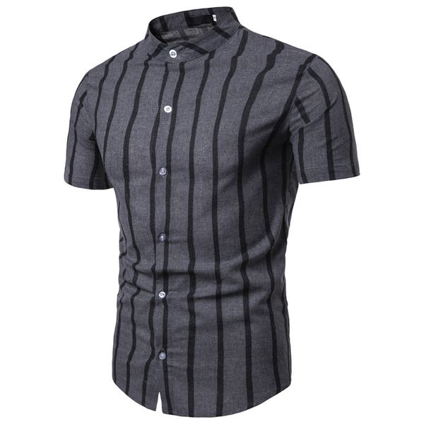 brand fashion clothes men shirts slim fit striped stand collar cotton linen shirt short sleeve shirt men, White;black
brand fashion clothes men shirts slim fit striped stand collar cotton linen shirt short sleeve shirt men, White;black