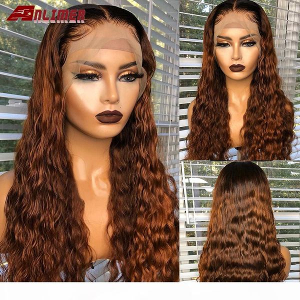 ombre t#1b 30 brown 13x6 lace front human hair wigs for women water wave brazilian remy hair pre plucked with baby hair, Black
ombre t#1b 30 brown 13x6 lace front human hair wigs for women water wave brazilian remy hair pre plucked with baby hair, Black
