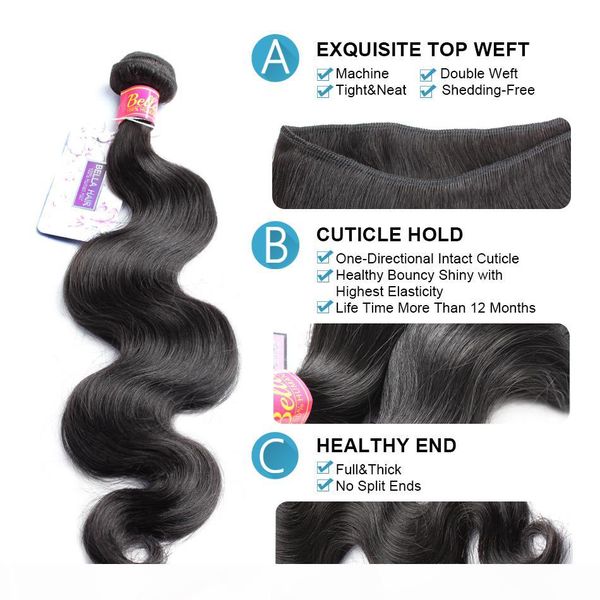 bella hair bundles body wave brazilian malaysian peruvian indian hair extensions unprocessed virgin human hair weaves 1pc drop shipping, Black
bella hair bundles body wave brazilian malaysian peruvian indian hair extensions unprocessed virgin human hair weaves 1pc drop shipping, Black