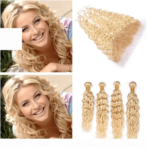wet and wavy #613 blonde malaysian human hair wefts with frontal water wave blonde virgin hair bundles 4pcs with 13x4 frontal lace closure, Black;brown
wet and wavy #613 blonde malaysian human hair wefts with frontal water wave blonde virgin hair bundles 4pcs with 13x4 frontal lace closure, Black;brown