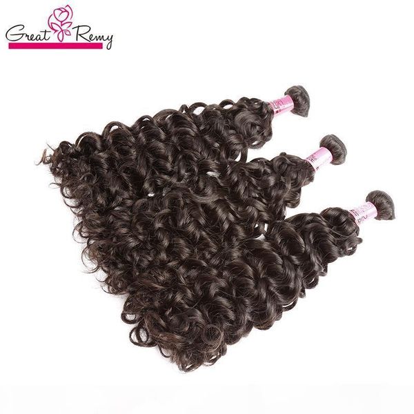 greatremy 3pcs lot brazilian indian malaysian unprocessed human hair weft water wave bleachable hair extension virign hair bundles, Black
greatremy 3pcs lot brazilian indian malaysian unprocessed human hair weft water wave bleachable hair extension virign hair bundles, Black