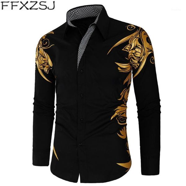men's casual shirts ffxzsj brand spring autumn features men gold shirt arrival long sleeve slim fit male shirts1, White;black
men's casual shirts ffxzsj brand spring autumn features men gold shirt arrival long sleeve slim fit male shirts1, White;black
