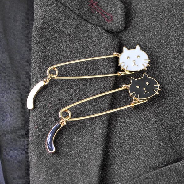 gold plated cartoon lovely cat brooch pins enamel funny metal brooches for girls gift jewelry badges bag clothes accessories shirt pin, Gray
gold plated cartoon lovely cat brooch pins enamel funny metal brooches for girls gift jewelry badges bag clothes accessories shirt pin, Gray