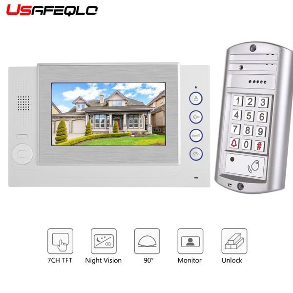 usafeqlo 7 inch video door phone doorbell intercom kit 1-camera 1-monitor night vision id card unlock
usafeqlo 7 inch video door phone doorbell intercom kit 1-camera 1-monitor night vision id card unlock