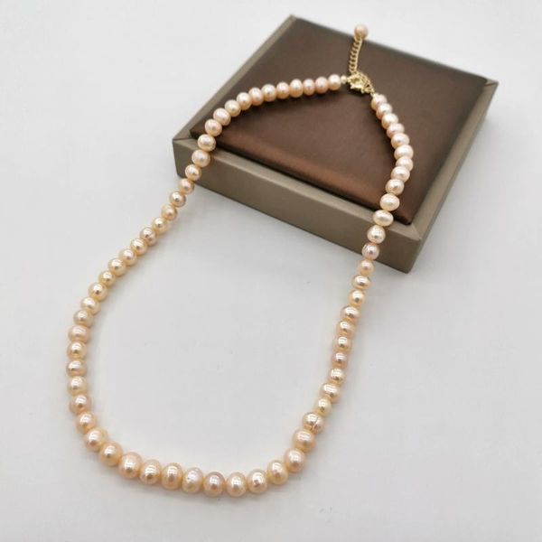 6mm pink round freshwater pearl necklace 14k gold filled extension chain elegant pearls beaded romantic collier perles choker, Silver
6mm pink round freshwater pearl necklace 14k gold filled extension chain elegant pearls beaded romantic collier perles choker, Silver