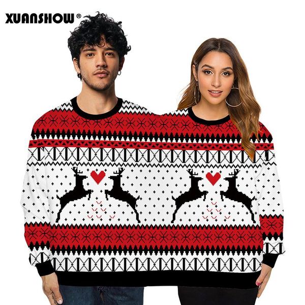 christmas clothes digital printing couple wear round neck two people sweatshirt creative long sleeve, Black
christmas clothes digital printing couple wear round neck two people sweatshirt creative long sleeve, Black