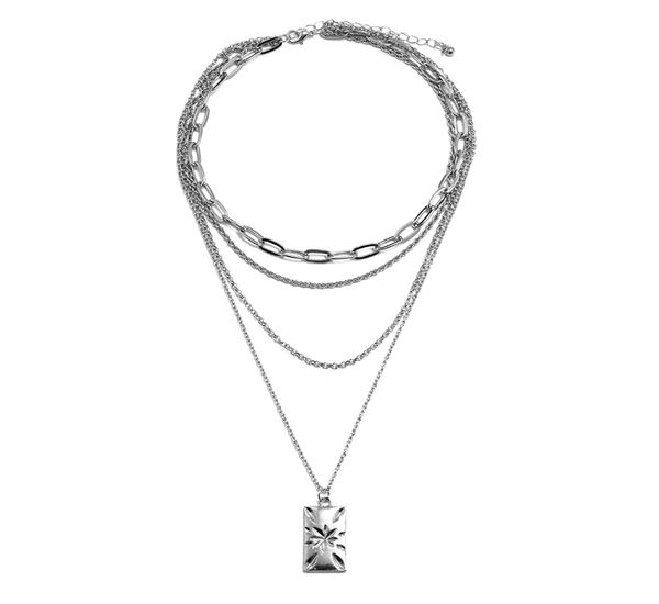 creative fashion personality trend temperament handmade jewelry multilayer necklace personality carved necklace alloy square pendant chain n, Black
creative fashion personality trend temperament handmade jewelry multilayer necklace personality carved necklace alloy square pendant chain n, Black