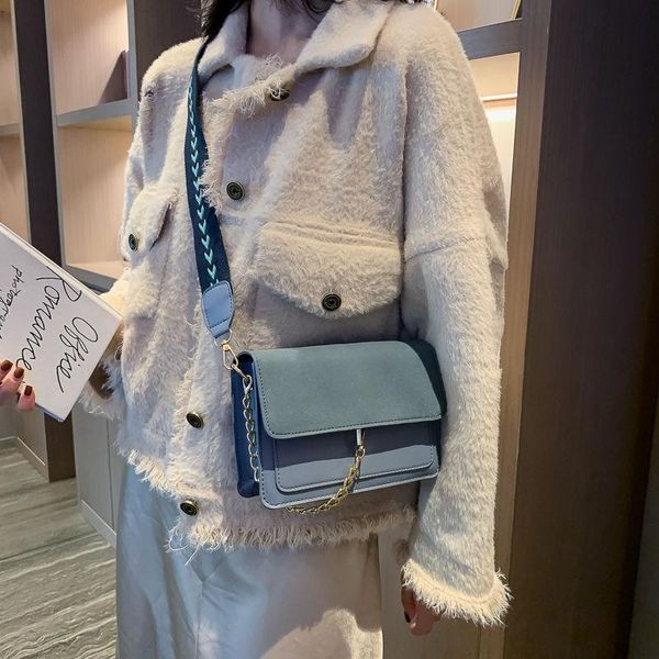 frosted textured pu shoulder messenger bag for women 2020 fashion adjustable shoulder strap chains contrast color crossbody bag
frosted textured pu shoulder messenger bag for women 2020 fashion adjustable shoulder strap chains contrast color crossbody bag