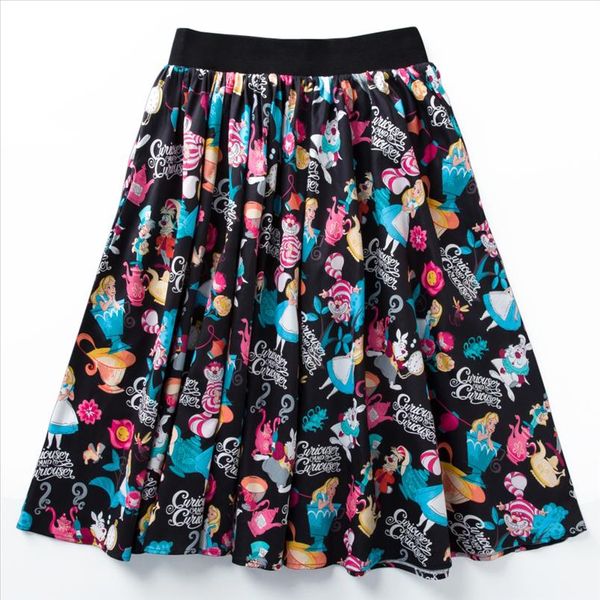 candow look new arrived fashion womens high waist novetly alice printing retro inspired circle swing pleated skirt, Black
candow look new arrived fashion womens high waist novetly alice printing retro inspired circle swing pleated skirt, Black