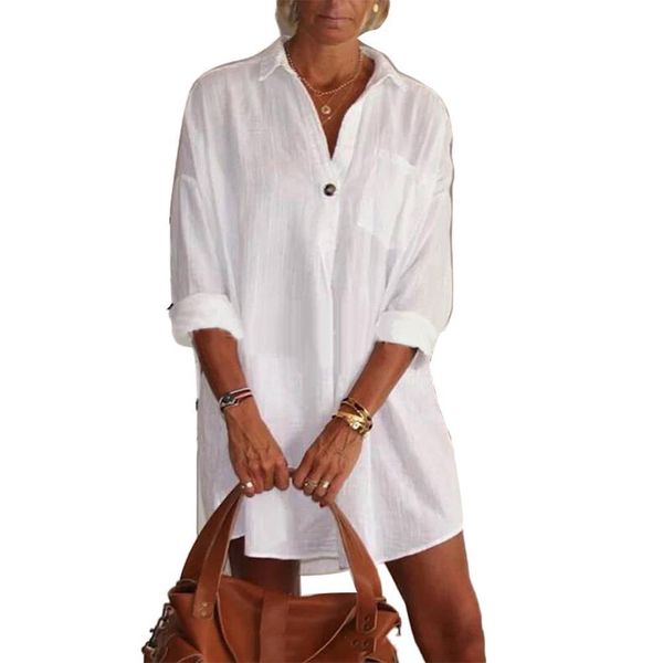 white black es plus size summer party beach women v neck sleeve loose long shirt mini, Black;gray
white black es plus size summer party beach women v neck sleeve loose long shirt mini, Black;gray