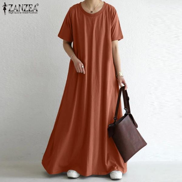 zanzea summer women casual short sleeve party sundress elegant solid maxi long dress plus size robe dresses 5xl kaftan vestidos, White;black
zanzea summer women casual short sleeve party sundress elegant solid maxi long dress plus size robe dresses 5xl kaftan vestidos, White;black