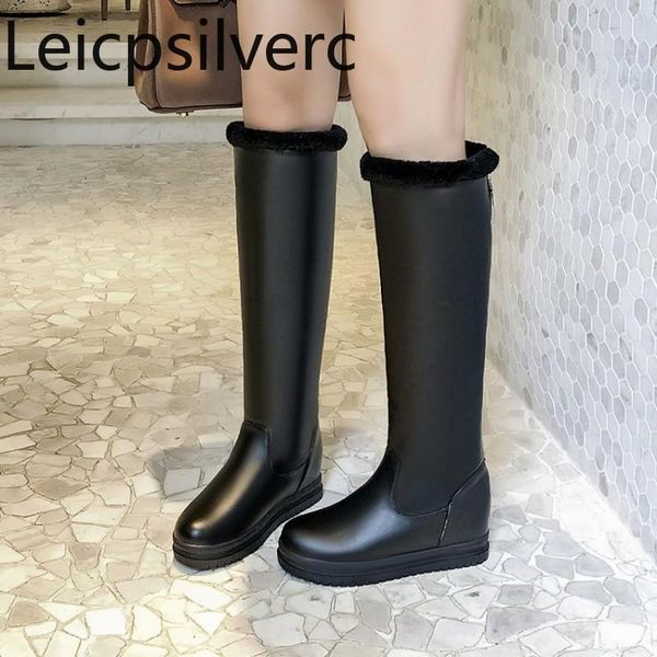 women's boots autumn and winter the new fashion round head zipper wedge low-heeled high tube women's shoes plus size 34-43 black
women's boots autumn and winter the new fashion round head zipper wedge low-heeled high tube women's shoes plus size 34-43 black