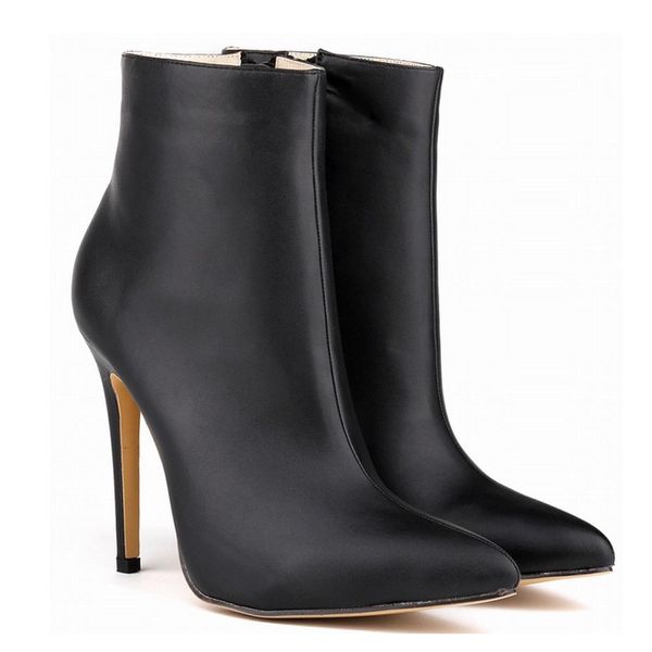 fashion quality womens matt leather high heels stiletto casual pointed toe ankle boots shoes plus size 4-11 d0008, Black
fashion quality womens matt leather high heels stiletto casual pointed toe ankle boots shoes plus size 4-11 d0008, Black