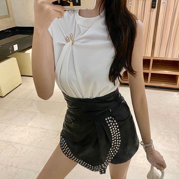 muese 2020 spring/summer new slim fit t-shirt slim design niche irregular pleated round neck short sleeve t-shirt for women fa1dy, White
muese 2020 spring/summer new slim fit t-shirt slim design niche irregular pleated round neck short sleeve t-shirt for women fa1dy, White