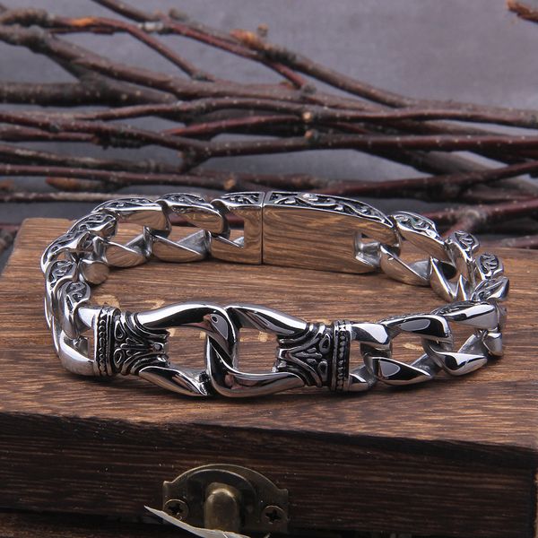 vikings stainless steel bracelet 12mm curb cuban chain silver color bracelets for men women factory offer with box, Black
vikings stainless steel bracelet 12mm curb cuban chain silver color bracelets for men women factory offer with box, Black