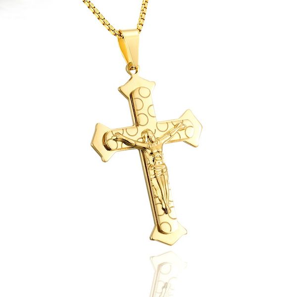 fashion gold color jesus cross necklace for men stainless steel statement necklace jewelry collares ing, Silver
fashion gold color jesus cross necklace for men stainless steel statement necklace jewelry collares ing, Silver