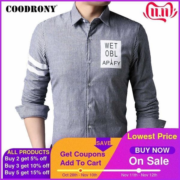 men's casual shirts coodrony brand striped shirt men spring autumn streetwear fashion pattern cotton long sleeve chemise homme c60551, White;black
men's casual shirts coodrony brand striped shirt men spring autumn streetwear fashion pattern cotton long sleeve chemise homme c60551, White;black