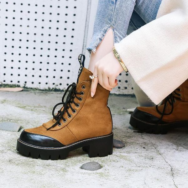 autumn and winter 2021 new punk large 40 thick bottom short boots 41 lace up boots 43 wide fat women's shoes1, Black
autumn and winter 2021 new punk large 40 thick bottom short boots 41 lace up boots 43 wide fat women's shoes1, Black