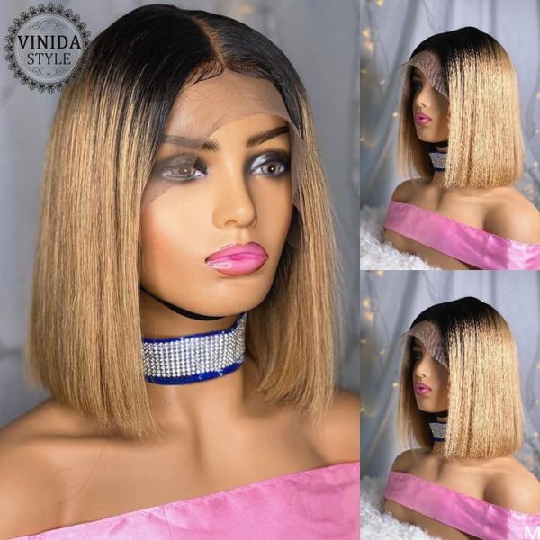 vinida style ombre bob t-part lace front human hair wigs scalp closure wigs 130% density with baby hair non-remy, Black;brown
vinida style ombre bob t-part lace front human hair wigs scalp closure wigs 130% density with baby hair non-remy, Black;brown