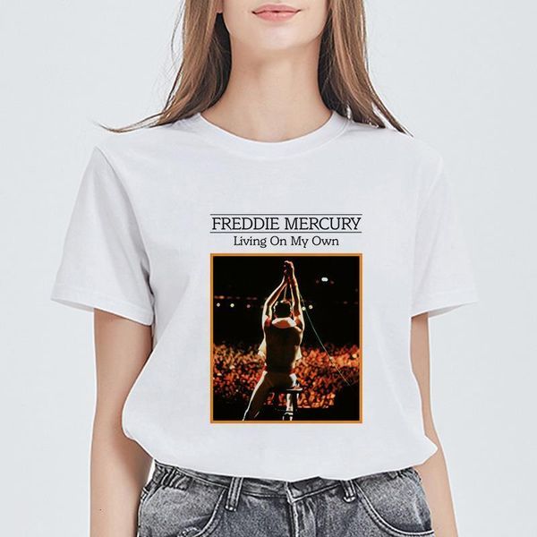 freddie mercury the queen band t-shirt women living on my own hipster t shirt vintage female casual harajuku tee, White
freddie mercury the queen band t-shirt women living on my own hipster t shirt vintage female casual harajuku tee, White