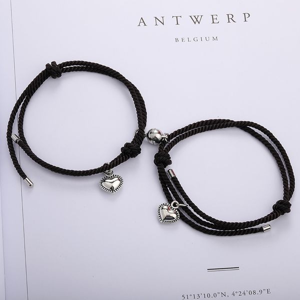 lucky rope couple bracelet red black rope knot braided magnetic buckle heart charm bracelets friendship jewelry, Golden;silver
lucky rope couple bracelet red black rope knot braided magnetic buckle heart charm bracelets friendship jewelry, Golden;silver
