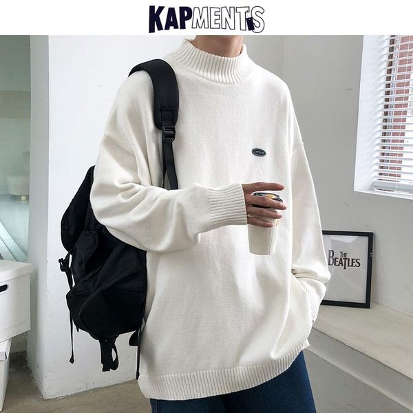 men's sweaters kapments men wool knitted turtleneck sweater vintage pullovers 2021 mens winter solid korean sweatshirts male harajuku, White;black
men's sweaters kapments men wool knitted turtleneck sweater vintage pullovers 2021 mens winter solid korean sweatshirts male harajuku, White;black
