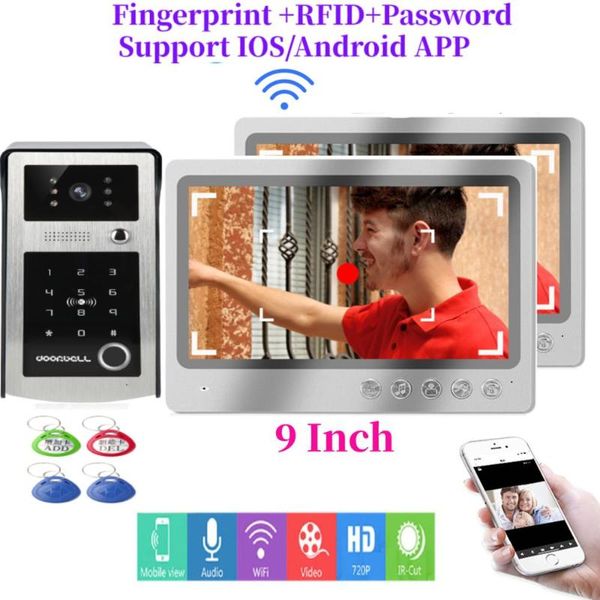app remote unlock video intercom 9 inch monitor wifi video door phone doorbell fingerprint rfid password camera+2x record screen
app remote unlock video intercom 9 inch monitor wifi video door phone doorbell fingerprint rfid password camera+2x record screen