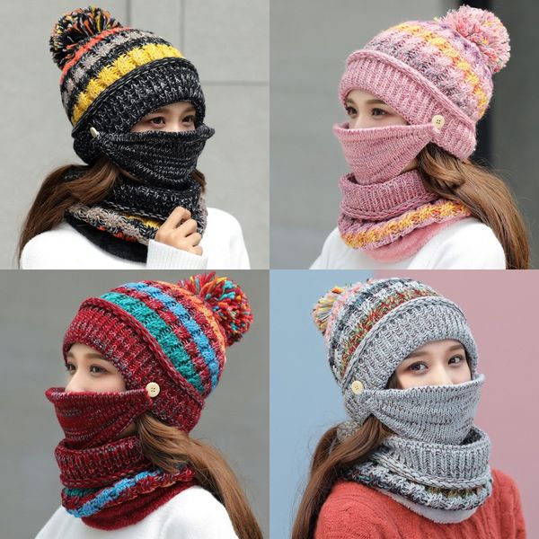 women winter warm knit beanie hat skully caps with pompom caps scarf mask set fleece lined scarf mouth masks outdoor ski hat kimter-c55fz
women winter warm knit beanie hat skully caps with pompom caps scarf mask set fleece lined scarf mouth masks outdoor ski hat kimter-c55fz