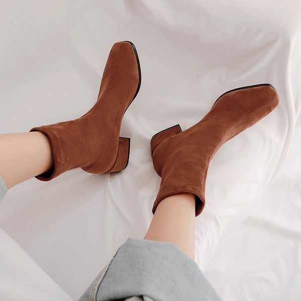 ymechic 2020 winter concise dress office nubuck suede sock womens boots ankle plus size black brown ladies shoes booties 34-43
ymechic 2020 winter concise dress office nubuck suede sock womens boots ankle plus size black brown ladies shoes booties 34-43