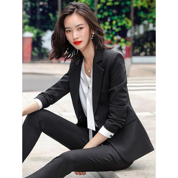 formal ladies business suits autumn winter styles work wear high waist pants and jackets coat sets women office blazers, White
formal ladies business suits autumn winter styles work wear high waist pants and jackets coat sets women office blazers, White