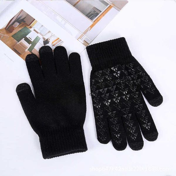 women's cashmere wool knitted gloves winter warm thick touch screen gloves solid mittens for mobile phone tablet pad, Black
women's cashmere wool knitted gloves winter warm thick touch screen gloves solid mittens for mobile phone tablet pad, Black