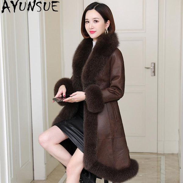 women's fur & faux ayunsue real coat female winter clothes women vintage woman jacket collar 2021 abrigo mujer 742, Black
women's fur & faux ayunsue real coat female winter clothes women vintage woman jacket collar 2021 abrigo mujer 742, Black