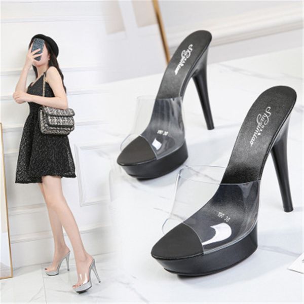pvc 2021 new summer sandals candy wedding shoes woman proof four inches high heel chinos women 32o3, Black
pvc 2021 new summer sandals candy wedding shoes woman proof four inches high heel chinos women 32o3, Black