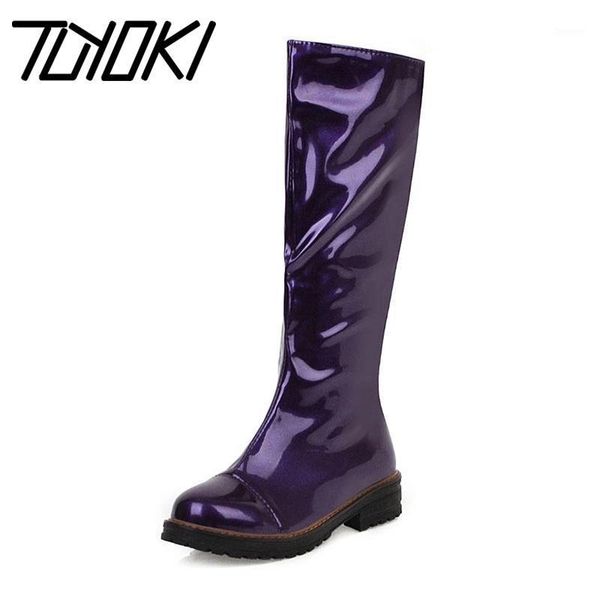 tuyoki fashion women knee high boots 5 color patent leather winter warm shoes round toe solid color women footwear size 34-431, Black
tuyoki fashion women knee high boots 5 color patent leather winter warm shoes round toe solid color women footwear size 34-431, Black