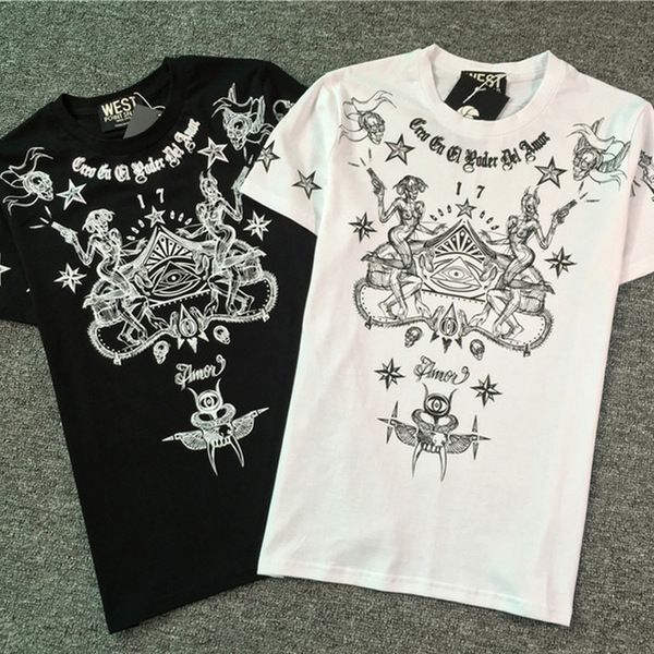 mens designer t shirts demon skull printing large size cotton fashion trend breathable style t shirts, White;black
mens designer t shirts demon skull printing large size cotton fashion trend breathable style t shirts, White;black