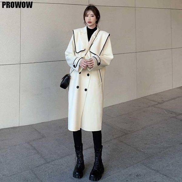 women's wool & blends women double breasted woolen coat vintage korean one piece jacket and cardigan 2021 winter fashion long sleeve co, Black
women's wool & blends women double breasted woolen coat vintage korean one piece jacket and cardigan 2021 winter fashion long sleeve co, Black