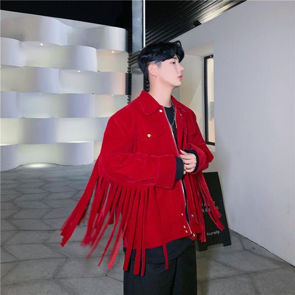 men's jackets stage show clothing men women autumn winter loose casual tassel velvet jacket outerwear male vintage streetwear hip hop c, Black;brown
men's jackets stage show clothing men women autumn winter loose casual tassel velvet jacket outerwear male vintage streetwear hip hop c, Black;brown