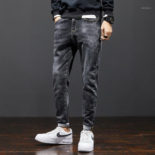 men's jeans korean style fashion men slim fit elastic retro black gray denim trousers streetwear vintage designer pants1, Blue
men's jeans korean style fashion men slim fit elastic retro black gray denim trousers streetwear vintage designer pants1, Blue