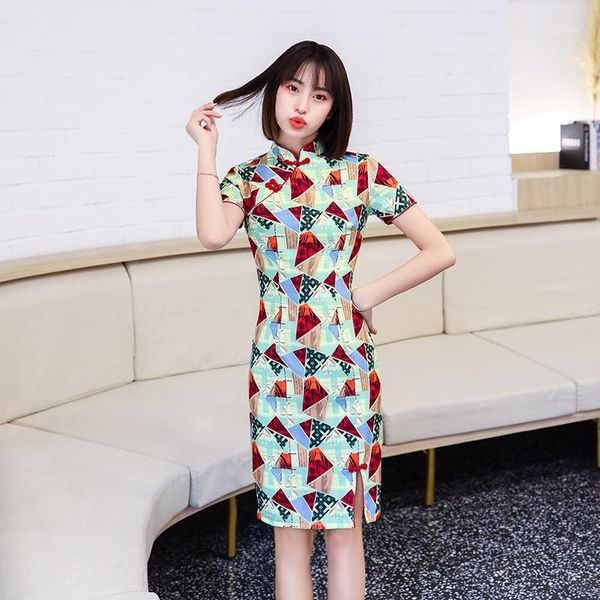 fzslcyiyi daily cheongsam knee-length style cheongsam slim elegant dress traditional chinese women geometric print qipao dress1, Red
fzslcyiyi daily cheongsam knee-length style cheongsam slim elegant dress traditional chinese women geometric print qipao dress1, Red