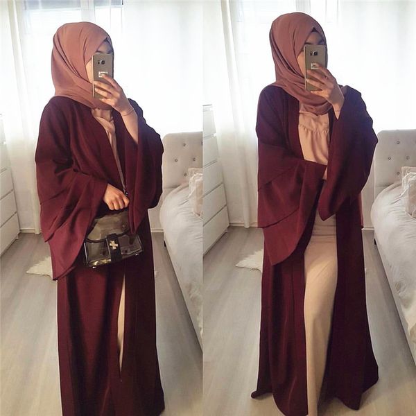 2021 new chiffon dress of women open long trumpet sleev hijab stylish new fashion robes for dubai g0sz, White;black
2021 new chiffon dress of women open long trumpet sleev hijab stylish new fashion robes for dubai g0sz, White;black