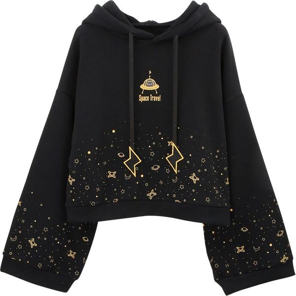 japanese plus velvet new starry sky roaming pattern trumpet sleeve student hoodie girl hoodies women, Black
japanese plus velvet new starry sky roaming pattern trumpet sleeve student hoodie girl hoodies women, Black