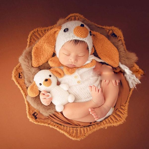 crochet knitting animal dog cap +costumes+doll +bones 4 pcs set newborn baby pgraphy props studio shoot newborn fotografia, Yellow
crochet knitting animal dog cap +costumes+doll +bones 4 pcs set newborn baby pgraphy props studio shoot newborn fotografia, Yellow