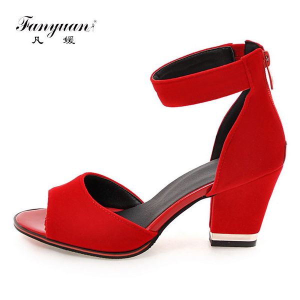 fanyuan 2019 concise velvet ladies sandals mature peep toe women's high heels zipper zapatillas mujer office lady dress shoes y200702, Black
fanyuan 2019 concise velvet ladies sandals mature peep toe women's high heels zipper zapatillas mujer office lady dress shoes y200702, Black