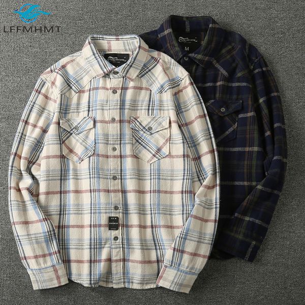 spring fashion men vintage long sleeve plaid flannel shirt japanese trendy button up casual cargo male cloth c1210, White;black
spring fashion men vintage long sleeve plaid flannel shirt japanese trendy button up casual cargo male cloth c1210, White;black