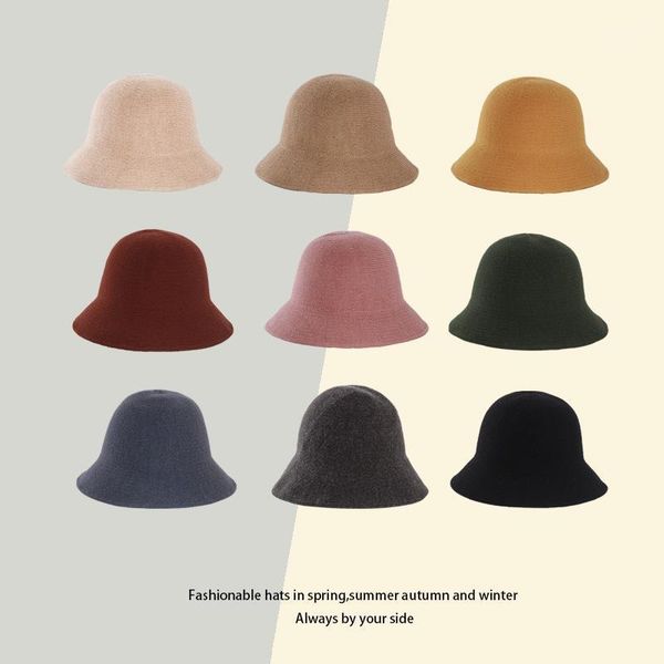 fashion solid color wool bucket hat women's autumn and winter fisherman vintage knitting basin cap bonnets wholesale1, Blue;gray
fashion solid color wool bucket hat women's autumn and winter fisherman vintage knitting basin cap bonnets wholesale1, Blue;gray