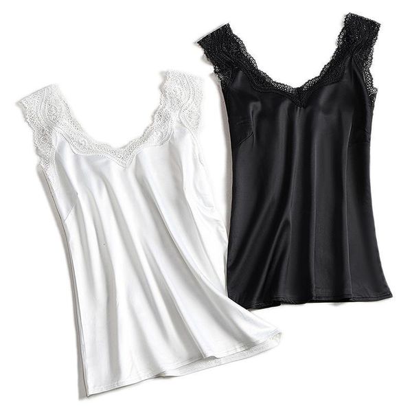 2020 women's summer blusa satin white v neck halter shirt plus size sleeveless lace tank casual women silk 4xl
2020 women's summer blusa satin white v neck halter shirt plus size sleeveless lace tank casual women silk 4xl