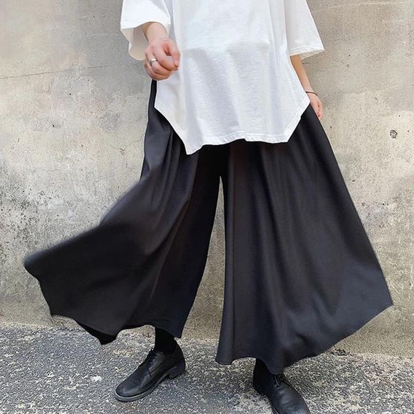 new style hair stylist yamamoto style men and women wide-legged pants in summer fashion loose men's youth1, Black